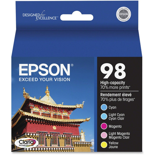 Epson Claria T098920 Original Inkjet Ink Cartridge - Cyan, Magenta, Yellow, Light Cyan, Light Magenta - 1 / Pack