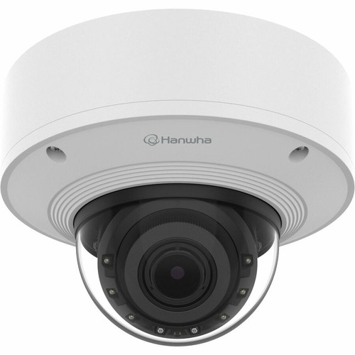 Hanwha PNV-A6081R-E2T 2 Megapixel Outdoor Full HD Network Camera - Color - Dome - White, Silver