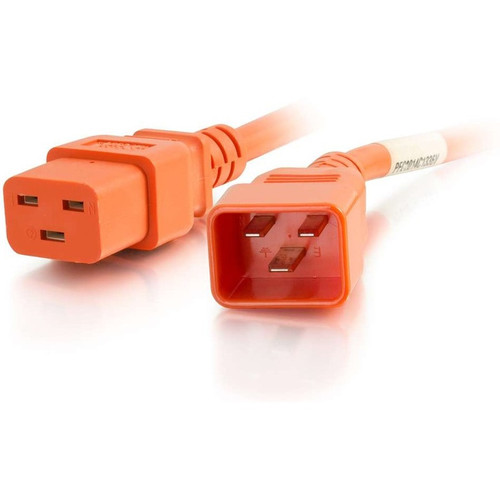 C2G Power Cord - 10ft - 12AWG - C20 to C19 - Orange
