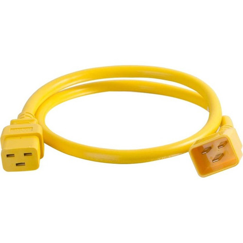 C2G Power Cord - 1ft - 12AWG - C20 to C19 - Yellow