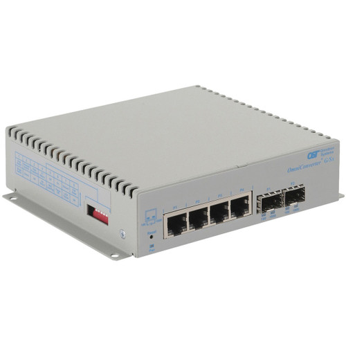 Omnitron Systems 2879-0-24-9 OmniConverter Unmanaged Gigabit - 2xSFP - RJ-45 - Ethernet Fiber Switch