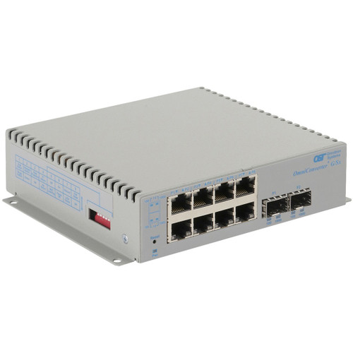Omnitron Systems 2879-0-28-1 OmniConverter Unmanaged Gigabit - 2xSFP - RJ-45 - Ethernet Fiber Switch