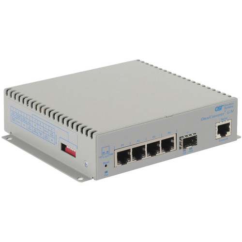 Omnitron Systems 2839-0-14-1 OmniConverter Managed Gigabit - MM ST - RJ-45 - Ethernet Fiber Switch