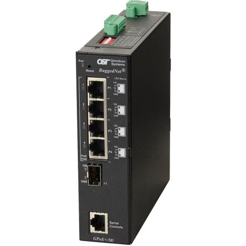 Omnitron Systems 9559-0-14-1Z RuggedNet Managed Industrial Gigabit PoE+ - SFP - RJ-45 - Ethernet Fiber Switch