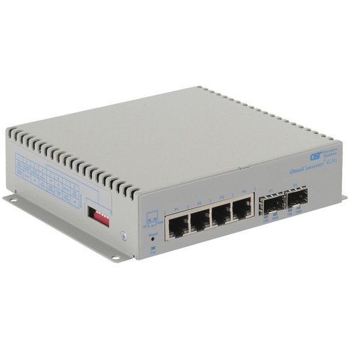 Omnitron Systems 2879-0-24-1W OmniConverter Unmanaged Gigabit - 2xSFP - RJ-45 - Ethernet Fiber Switch