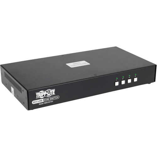 Tripp Lite Secure KVM Switch 4-Port DVI to DVI NIAP PP3.0 Certified Audio Single Monitor TAA
