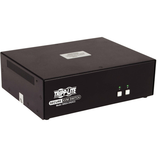 Tripp Lite Secure KVM Switch 2-Port Dual-Monitor HDMI 4K NIAP PP3.0 Audio CAC TAA