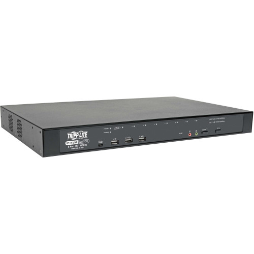 Tripp Lite 8-Port Cat5 KVM over IP Switch with Virtual Media 1 Local & 1 Remote User 1U Rack-Mount TAA