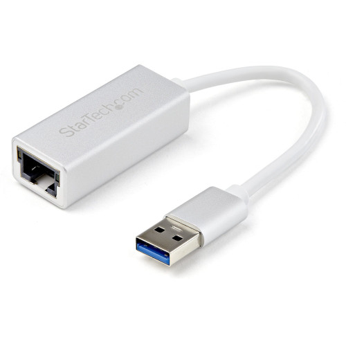 StarTech.com USB 3.0 to Gigabit Network Adapter - Silver - Sleek Aluminum Design Ideal for MacBook - Chromebook or Tablet