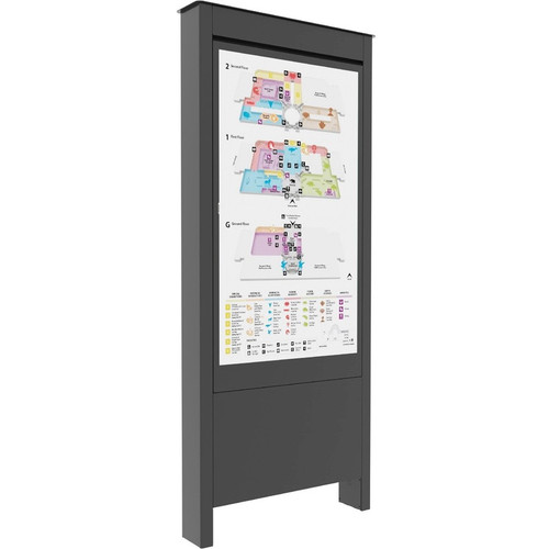 Chief Impact 55" Outdoor Kiosk Display Mount - Portrait Orientation - Black