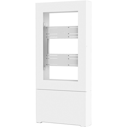 Chief Impact Floor Mounted Back-to-Back Kiosk - Portrait 50" White