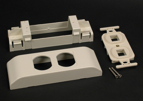 Wiremold V2407-2TJ 2400 Device Bracket and Frame Fitting in Ivory