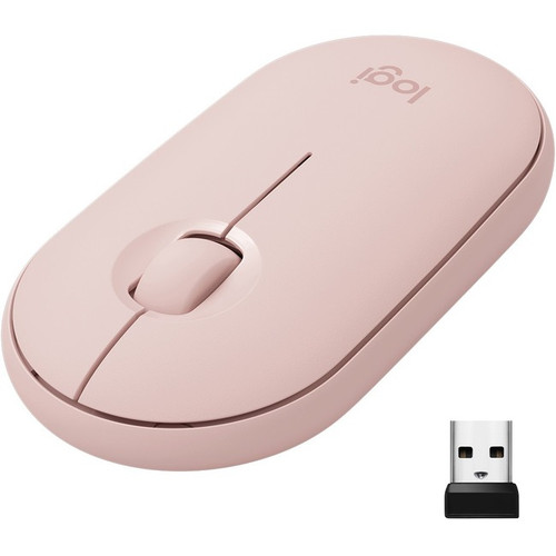 Logitech Pebble M350 Mouse, Rose - Wireless