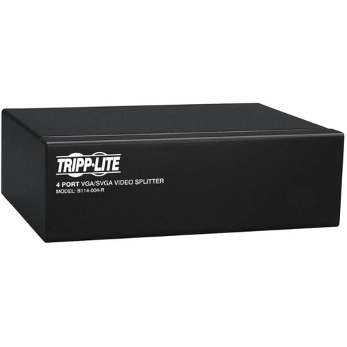 Tripp Lite 4-Port VGA/SVGA Video Splitter with Signal Booster High Resolution Video 350MHz (HD15 M/4xF)