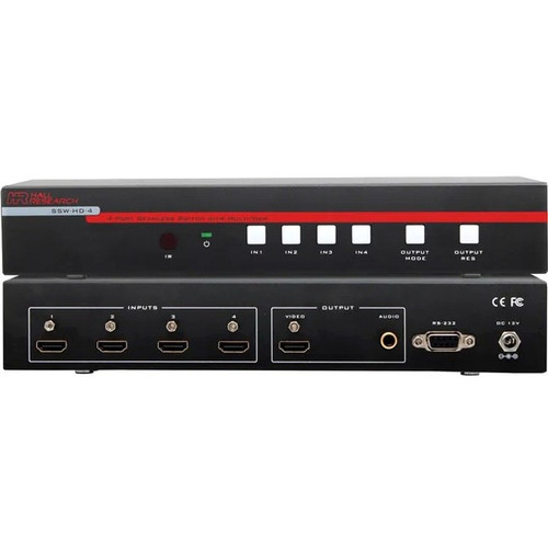 Hall Technologies SSW-HD-4 4-Input HDMI Seamless Switch with Real-time Multiview Modes