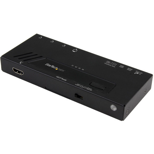 StarTech.com 4-Port HDMI Automatic Video Switch - 4K 2x1 HDMI Switch with Fast Switching, Auto-Sensing and Serial Control