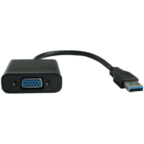 ENET AD-USB3.0MA-VGAF-8IN USB3.0 Male-A to VGA Female Adapter Black 8-Inch