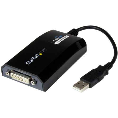 StarTech USB2DVIPRO2 USB to DVI Adapter - External USB Video Graphics Card for PC and MAC- 1920x1200