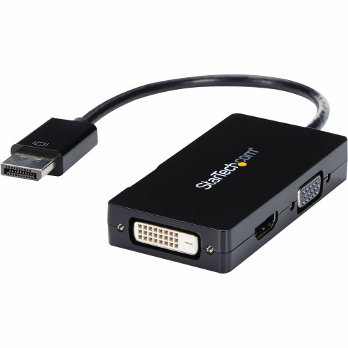 StarTech DP2VGDVHD Travel A/V adapter: 3-in-1 DisplayPort to VGA DVI or HDMI converter