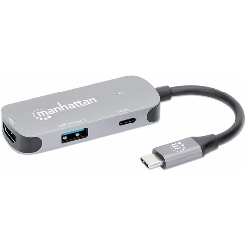 Manhattan 130707 USB-C to HDMI 3-in-1 Docking Converter with Power Delivery