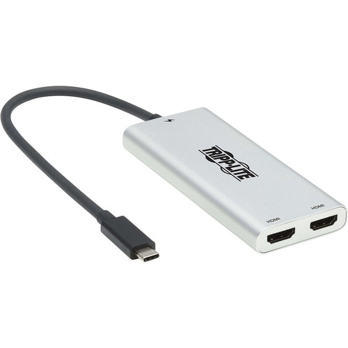 Tripp Lite MTB3-002-HD Dual-Monitor Thunderbolt 3 to HDMI Adapter (M/2xF) - 4K 60 Hz - 4:4:4 - Silver