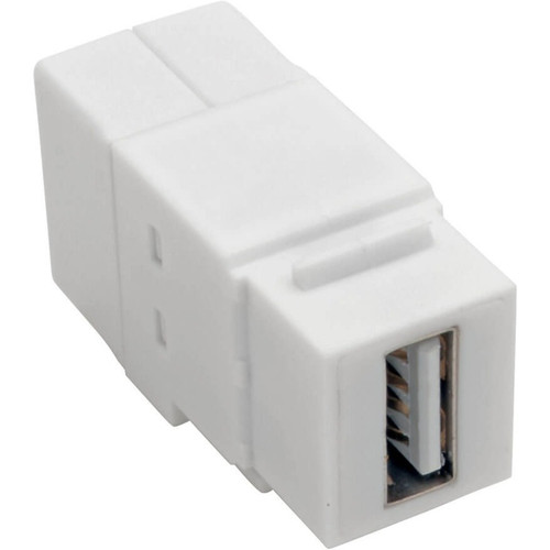 Tripp Lite U060-000-KP-WH USB 2.0 Panel Mount Coupler Keystone Jack White F/F All-In-One