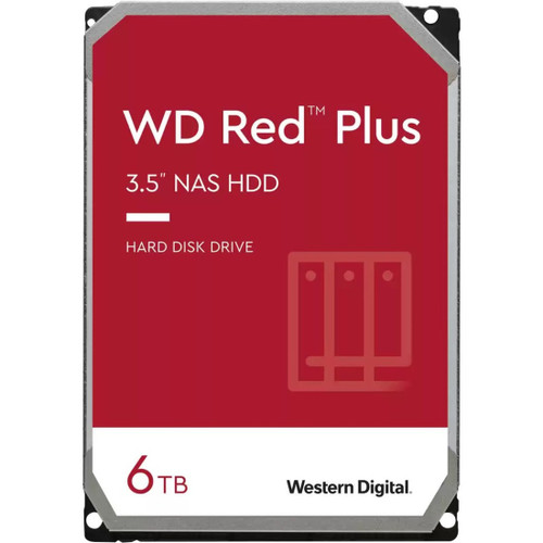 WD WD60EFPX-20PK Red Plus WD60EFPX 6 TB Hard Drive - 3.5" Internal - SATA (SATA/600) - Conventional Magnetic Recording (CMR) Method