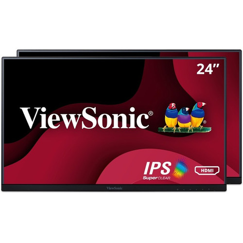 ViewSonic VA2456-MHD_H2 Dual Pack Head-Only HD IPS Monitors with Ultra-Thin Bezels - 24"
