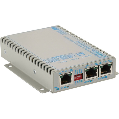 Omnitron Systems 2000-12W OmniConverter Unmanaged 30W Gigabit PoE Extender with Booster Technology