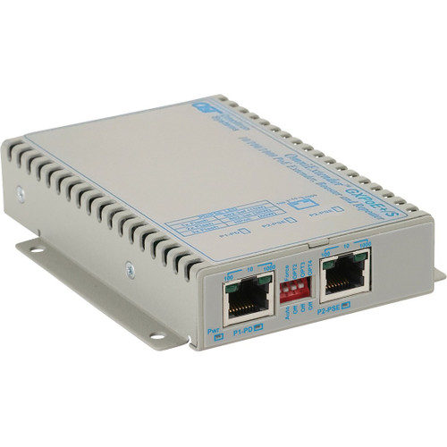 Omnitron Systems 2000-11W OmniConverter Unmanaged 30W Gigabit PoE Extender with Booster Technology
