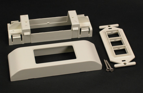 Wiremold V2407-3TJ 2400 Device Bracket and Frame Fitting in Ivory