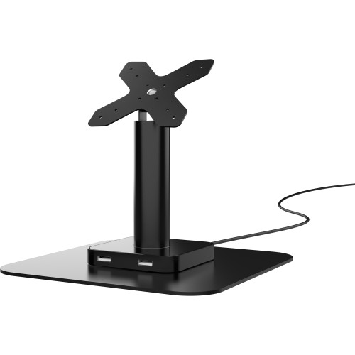 CTA Digital VESA Compatible Desk Mount with USB Ports and Cable Routing (Black)