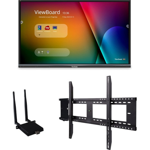 ViewSonic ViewBoard IFP7550-E1 4K Ultra HD Interactive Flat Panel Bundle - 75"