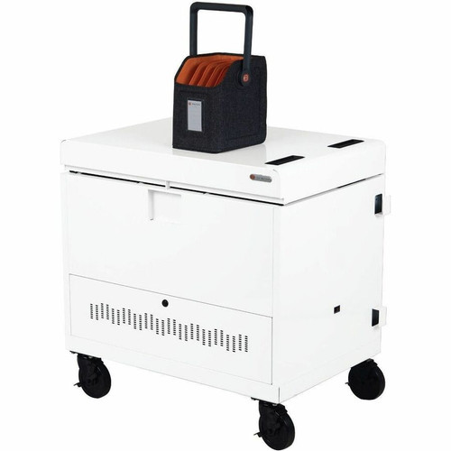 Bretford TVTL30CAD-RED CUBE Toploader Cart with Caddies 30 Bay Charging Cart