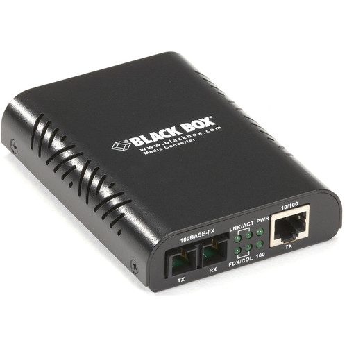 Black Box LBMC300-MMSC FST ETH MED CONV 10/100-Mbps COP to 100-Mbps MM FBR 850nm 2km SC