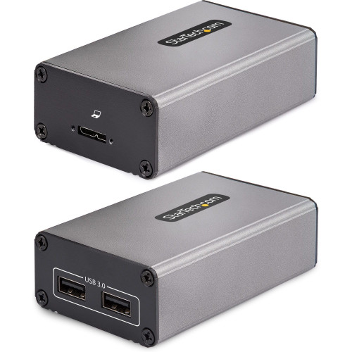 StarTech F35023-USB-EXTENDER 2-Port USB 3.0 Extender over OM3 Multimode Fiber, LC/LC, 2x 5Gbps USB-A Hub, 350m (1150ft), Durable USB Fiber Optic Extender