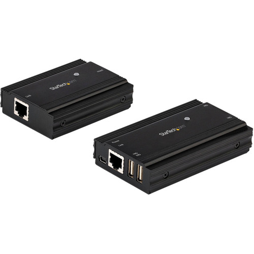 StarTech USB2004EXT100 4 Port USB 2.0 Extender Hub over CAT5e/CAT6 Ethernet Cable (RJ45), 330ft (100m), Metal Housing, USB Extender Kit, 480 Mbps