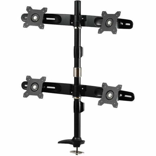 Amer Mounts Grommet Based Quad Monitor Mount for four 15"-24" LCD/LED Flat Panel Screens