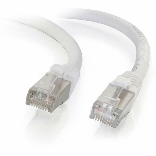 C2G-8ft Cat6 Snagless Shielded (STP) Network Patch Cable - White