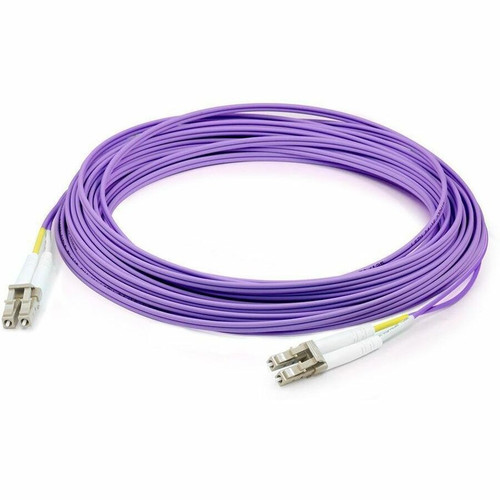 AddOn 2m LC (Male) to LC (Male) Purple OM4 Duplex Fiber OFNR (Riser-Rated) Patch Cable