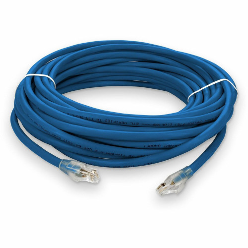 AddOn 25ft RJ-45 (Male) to RJ-45 (Male) Blue Straight Cat6A UTP Plenum Copper Cable