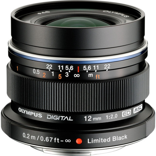 Olympus V311020BU001 M.Zuiko - 12 mm - f/22 - f/2 - Wide Angle Fixed Lens for Micro Four Thirds