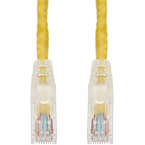 AddOn 14ft Yellow CAT 6 PVC Ethernet Cable Snagless Easy Clear Boot TAA RJ-45 M/M