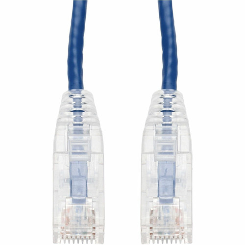 AddOn 4ft Blue CAT 6A Slim PVC Ethernet Cable Snagless Clear-Claw RJ-45 M/M