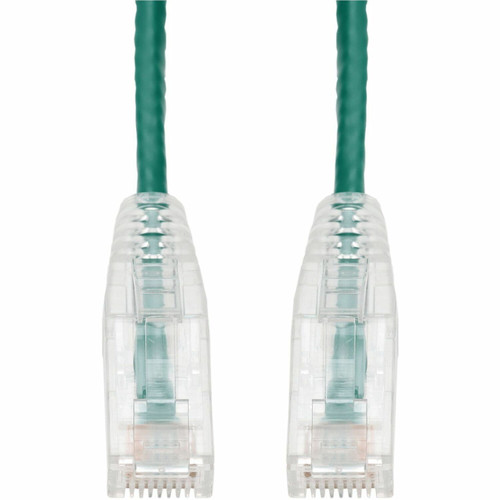 AddOn 20ft Green CAT 6A Slim PVC Ethernet Cable Snagless Clear-Claw RJ-45 M/M