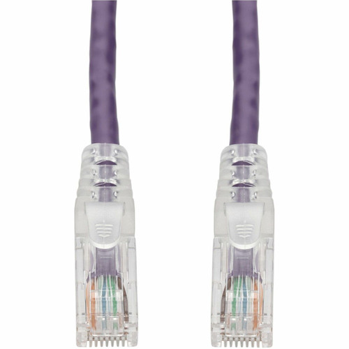 AddOn 15ft Purple CAT 6 PVC Ethernet Cable Snagless Easy Clear Boot TAA RJ-45 M/M