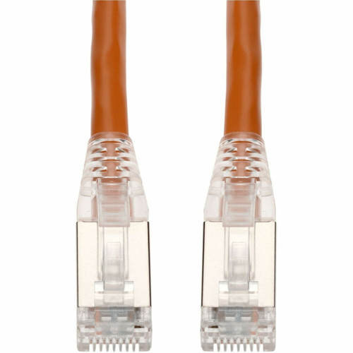 AddOn 7ft Orange CAT 6 Shielded PVC Ethernet Cable Snagless Easy Clear Boot TAA RJ-45 M/M