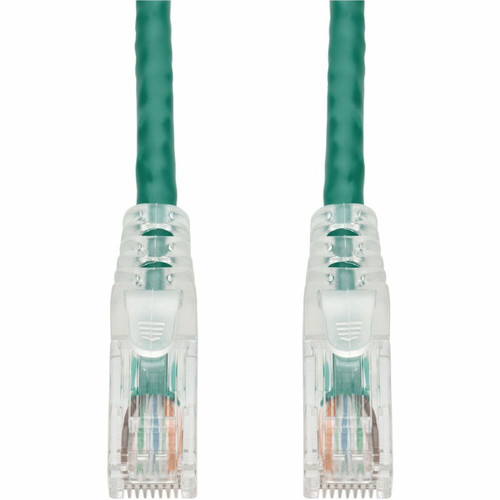 AddOn 14ft Green CAT 6 PVC Ethernet Cable Snagless Easy Clear Boot TAA RJ-45 M/M