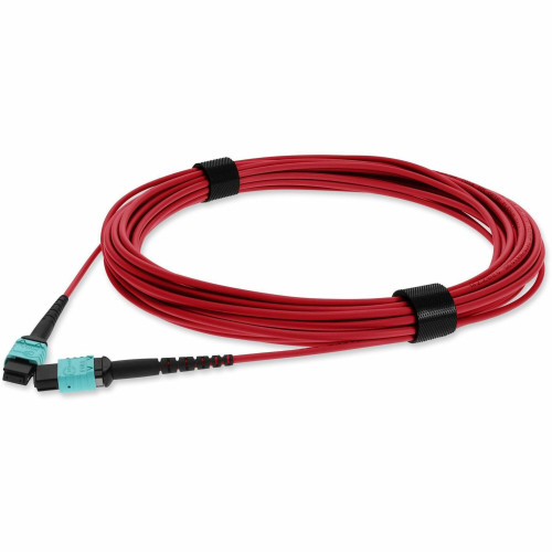 AddOn ADD-MPOMPO-3M5OM4P-RD Fiber Optic Patch Network Cable