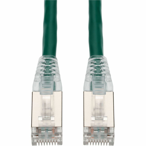 AddOn 100ft Green CAT 6A Shielded PVC Ethernet Cable Snagless Bubble Boot RJ-45 M/M